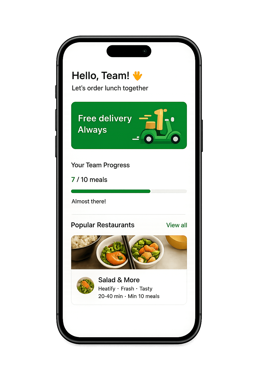 TeamLunch app preview